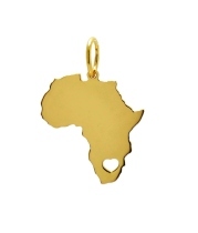 Pozłacana zawieszka -Afryka