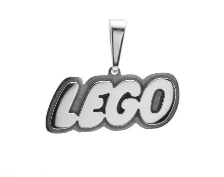 Srebrny wisiorek Lego