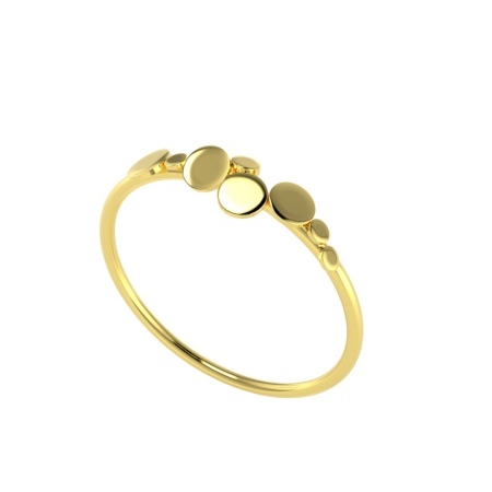 Złoty minimalistyczny pierścionek MI01
