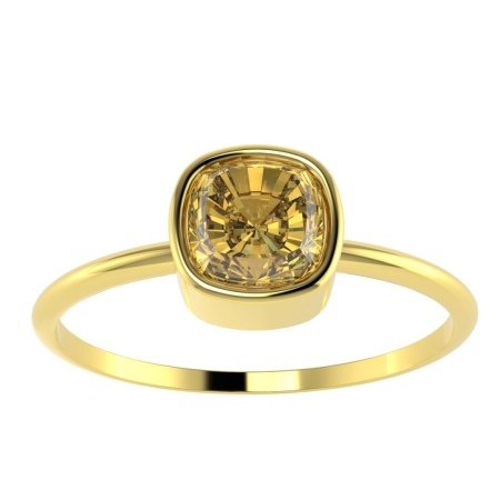 Złoty pierścionek z cytrynem ZP4