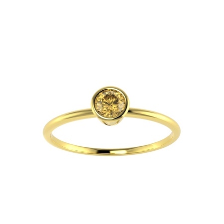 Złoty pierścionek z cytrynem ZP6