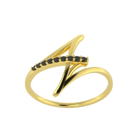 Złoty pierścionek ze spinelami WZP7